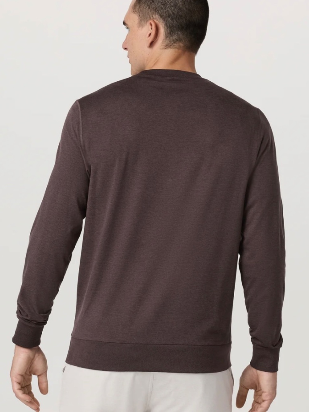Vuori Ponto Performance Crew in Sangria Heather - Picture 2 of 10